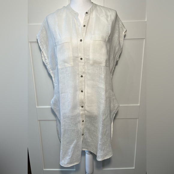 Holding Horses Anthropologie White Tunic Top XS - Picture 1 of 11